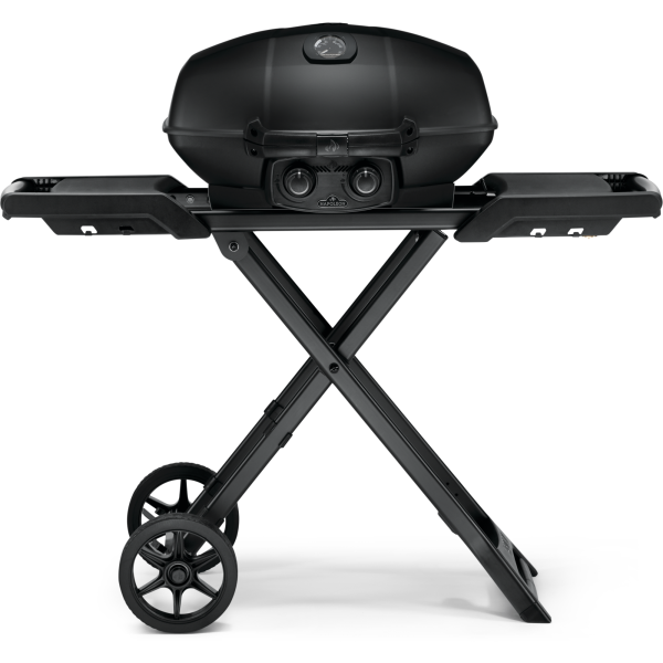 PHANTOM TravelQ® PRO 285 Portable Gas Grill with Scissor Cart, Matte/Matt Black