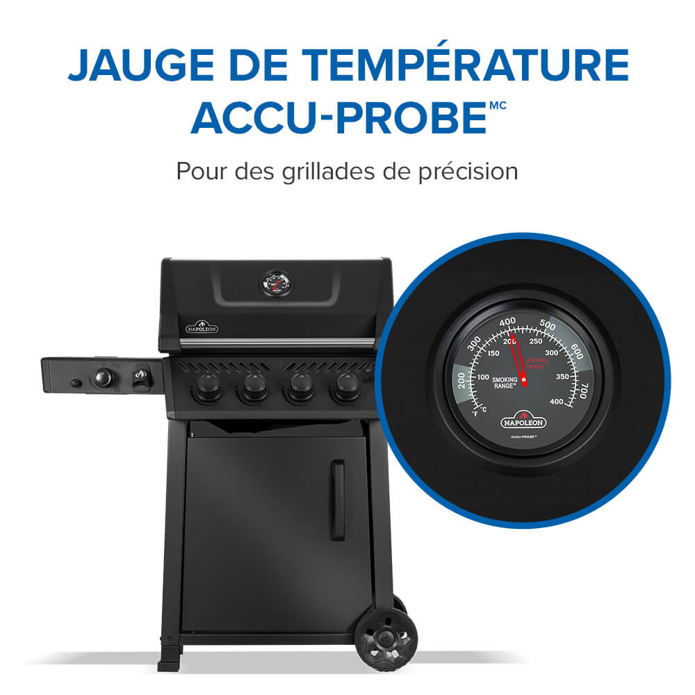 Freestyle™ PRO 425 Propane Gas Grill with Infrared Side Burner, Matte Black