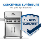 Rogue® 525 Natural Gas Grill with Range Side Burner, Stainless Steel