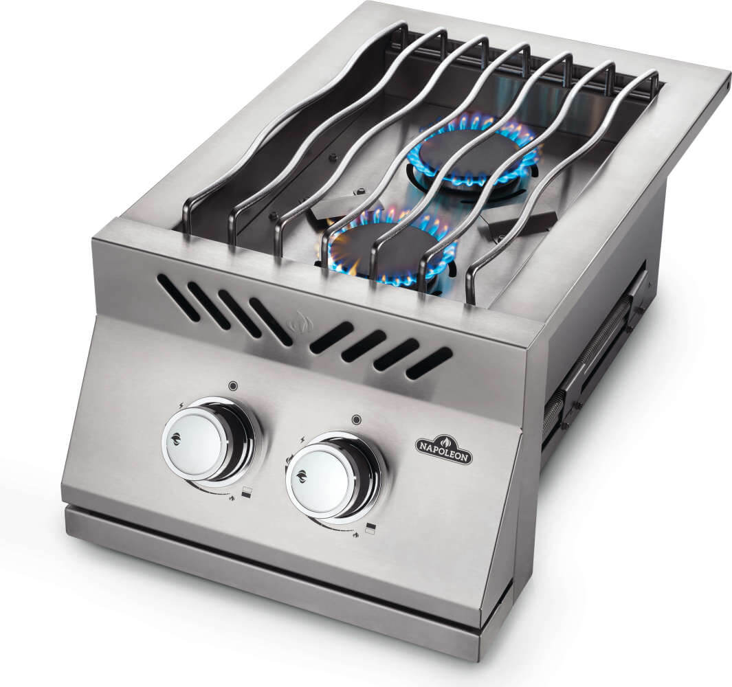 Built-in 500 Series Inline Dual Range Top Burner, Stainless Steel Cover