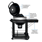 PRO22 Charcoal Kettle Grill, Black with Cart