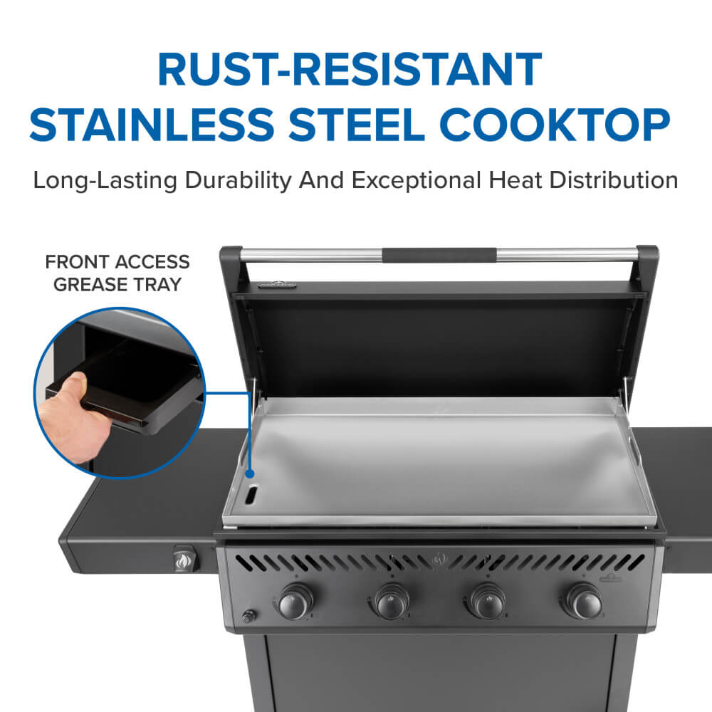 Freestyle™ 36 Inch Griddle, Rust-Resistant Stainless Steel Cooktop, Propane