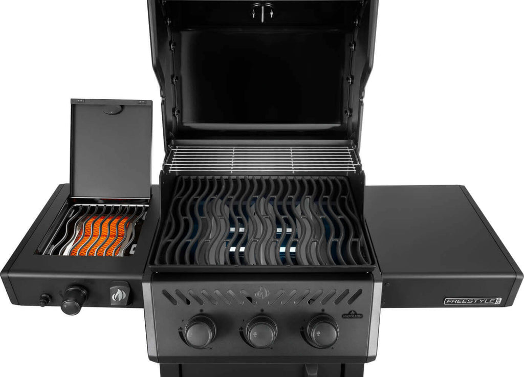 Freestyle™ PRO 365 Propane Gas Grill with Infrared Side Burner, Matte Black