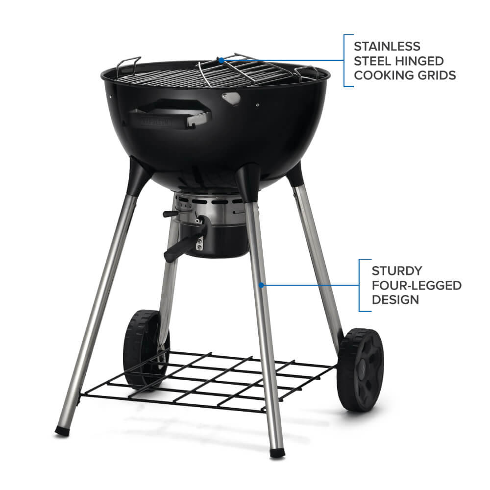 NK22 Charcoal Kettle Grill, Black
