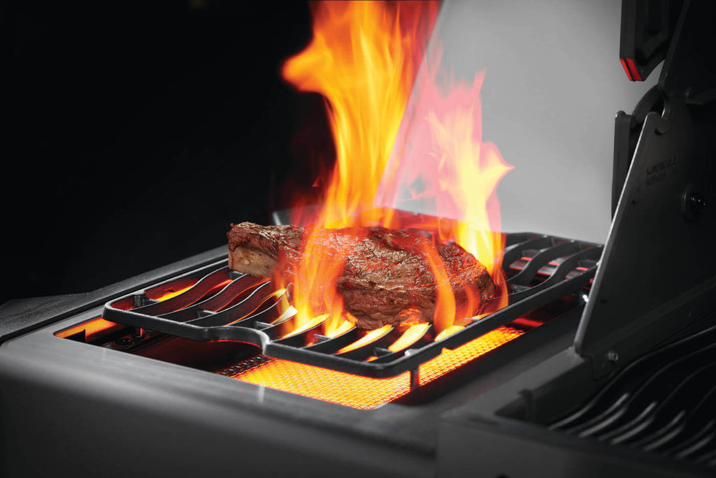Prestige® 500 Natural Gas Grill with Infrared Side and Rear Burners, Black