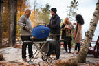 TravelQ™ 285X Portable Propane Gas Grill with Scissor Cart, Blue