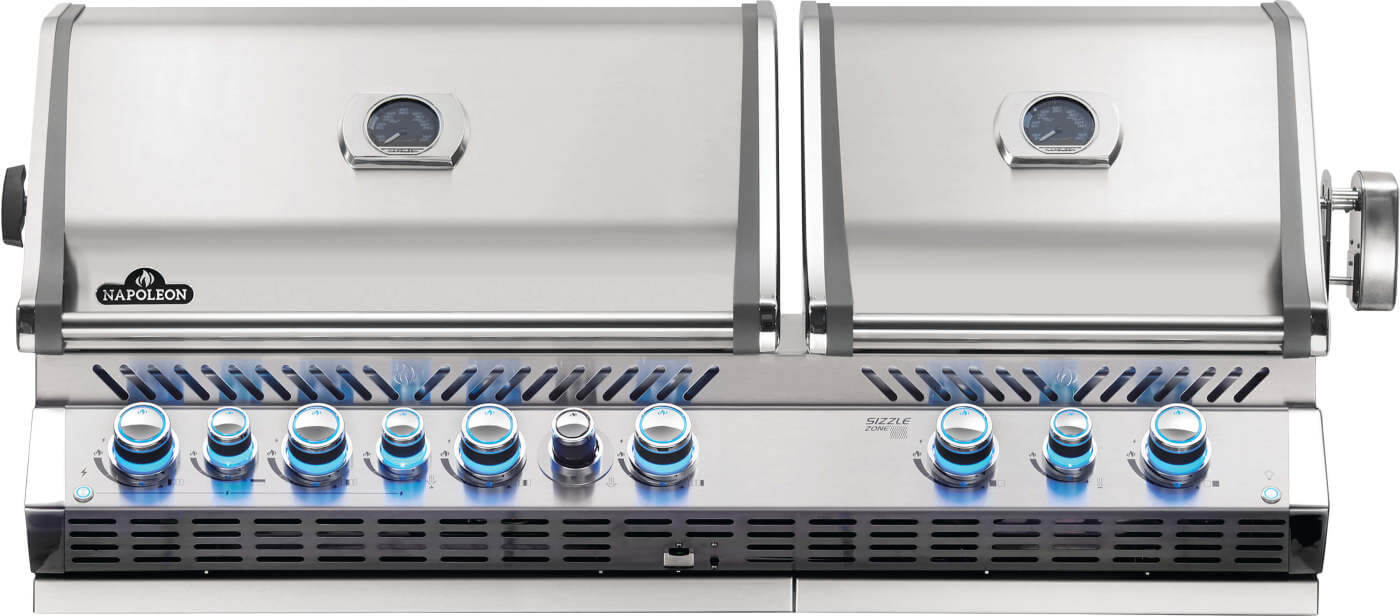 Built-in Prestige® PRO 825 Natural Gas Grill Head with Infrared Bottom and Rear Burner, Stainless Steel