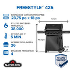 Freestyle™ 425 4-Burner Natural Gas Grill, Matte Black