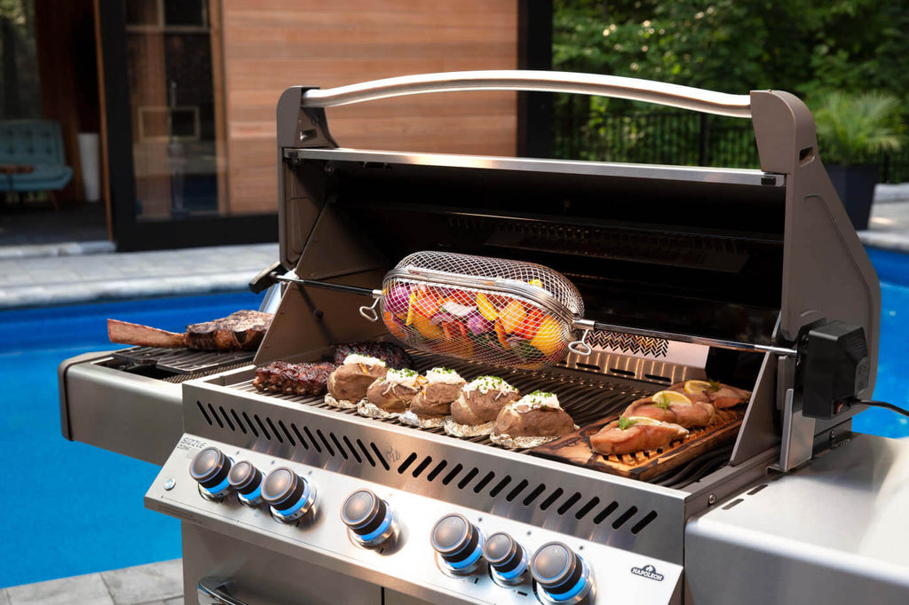 Prestige® 665 Natural Gas Grill with Infrared Side and Rear Burners, Stainless Steel