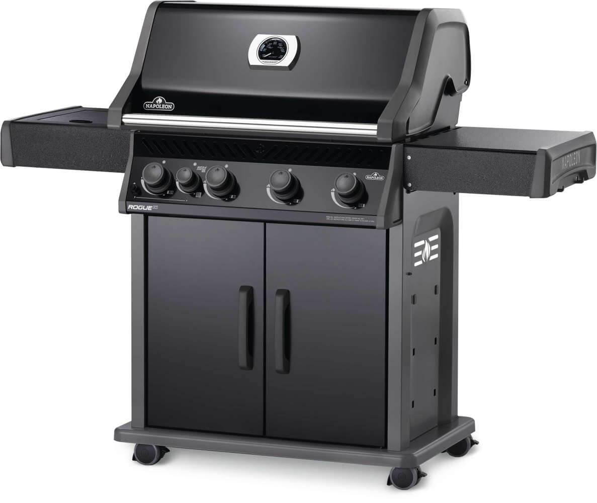 Rogue® XT 525 Propane Gas Grill with Infrared Side Burner, Black