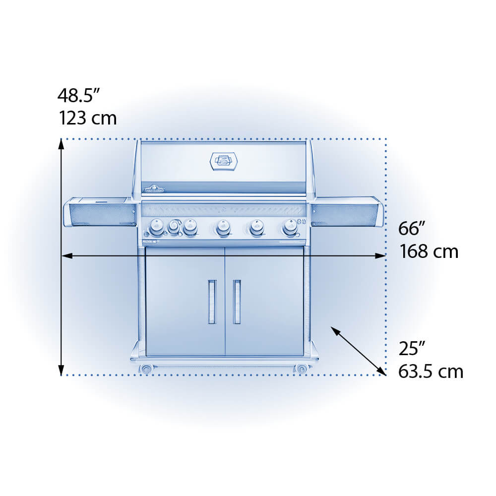 Rogue® XT 625 Natural Gas Grill with Infrared Side Burner, Black