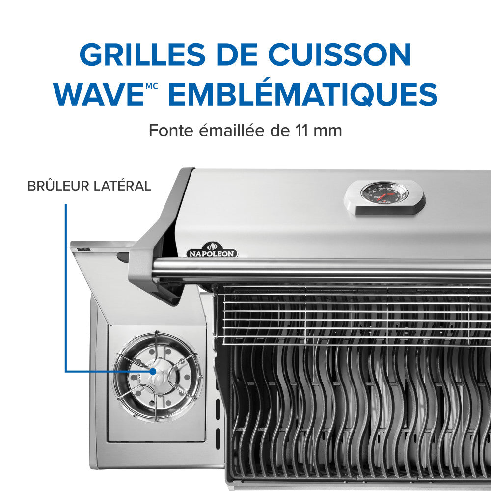 Rogue® 525 Natural Gas Grill with Range Side Burner, Stainless Steel