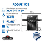 Rogue® 525 Propane Gas Grill, Black