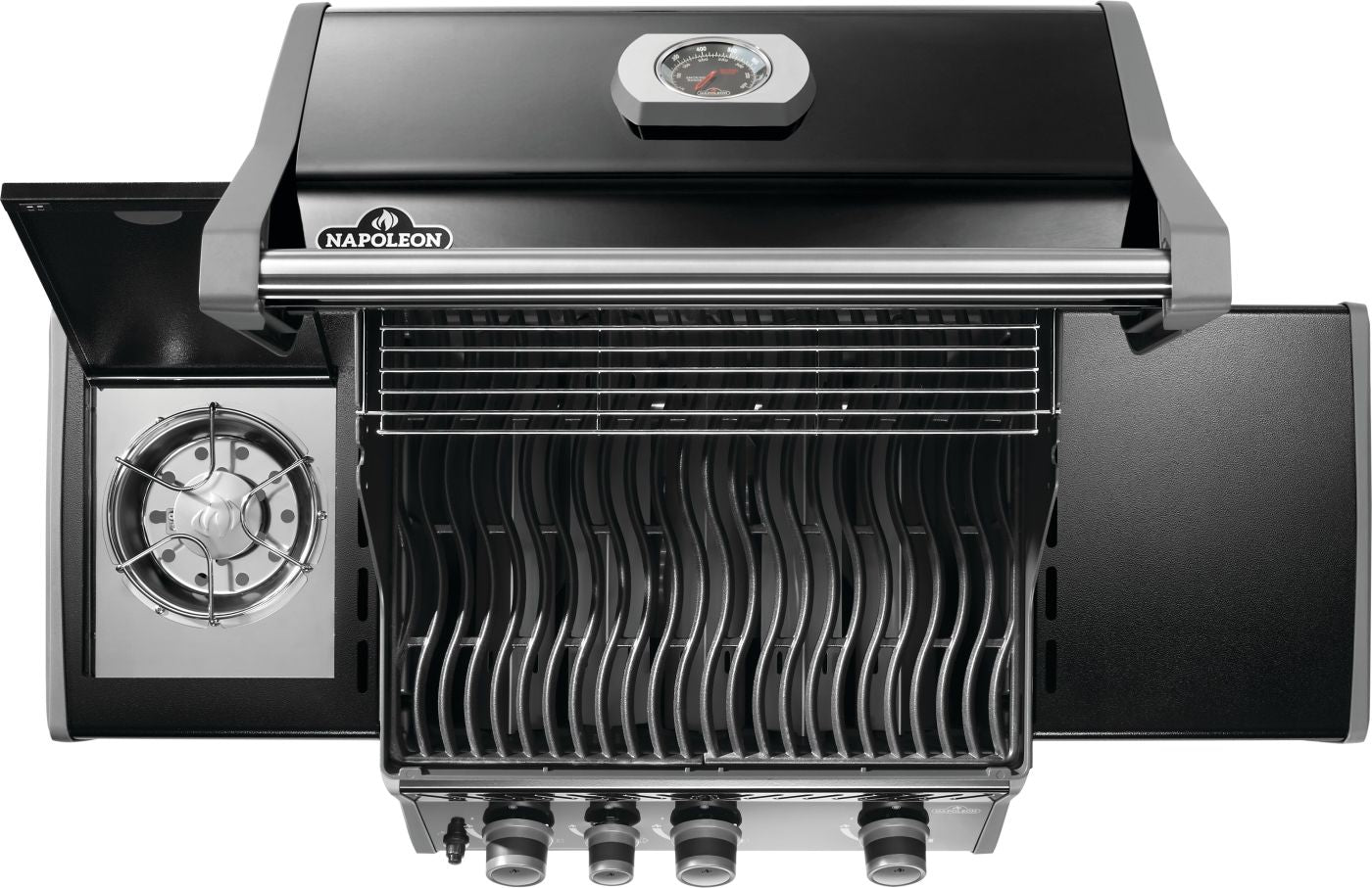 Rogue® 425 Natural Gas Grill with Range Side Burner, Black