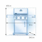 Rogue® 425 Propane Gas Grill, Stainless Steel