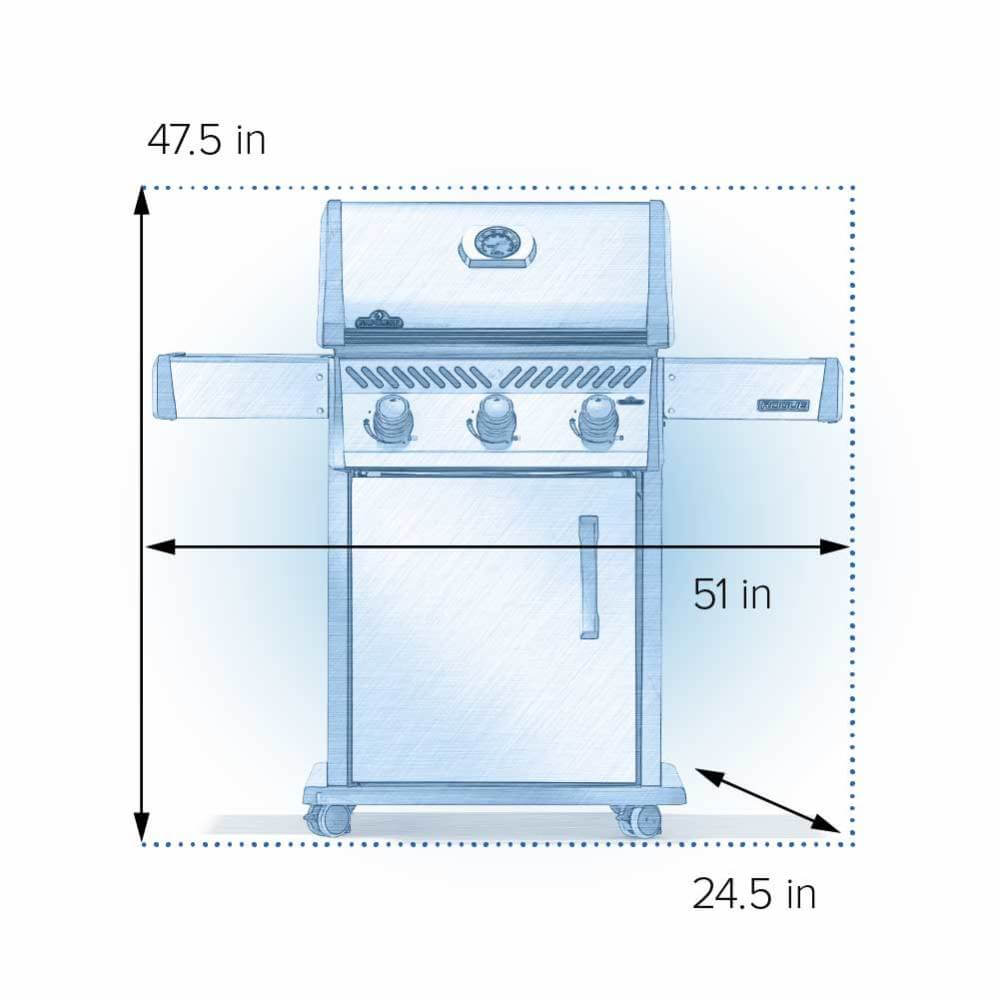Rogue® 425 Propane Gas Grill, Stainless Steel
