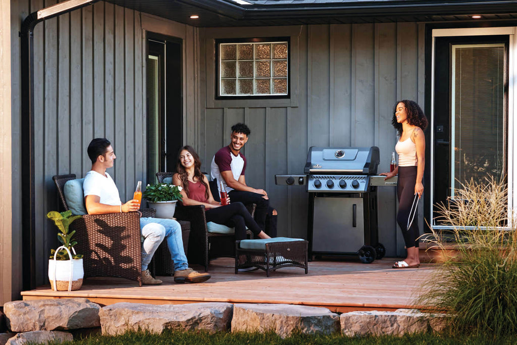 Freestyle™ 425 Propane Gas Grill with Range Side Burner, Graphite Grey