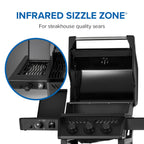 Freestyle™ PRO 365 Propane Gas Grill with Infrared Side Burner, Matte Black