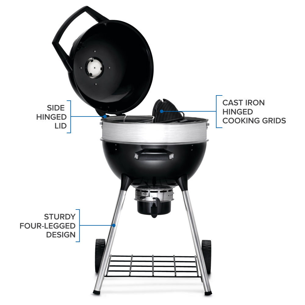 PRO22 Charcoal Kettle Grill, Black