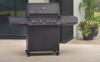 Phantom Prestige® 500 Connected, Propane Gas Grill with Infrared Side and Rear Burner, Matte Black