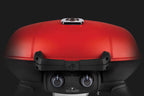 TravelQ™ 285X Portable Propane Gas Grill and Scissor Cart with Griddle, Red