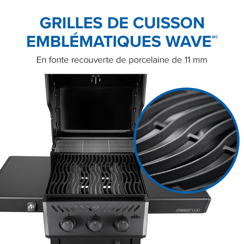 Freestyle™ 365 3-Burner Propane Gas Grill, Matte Black