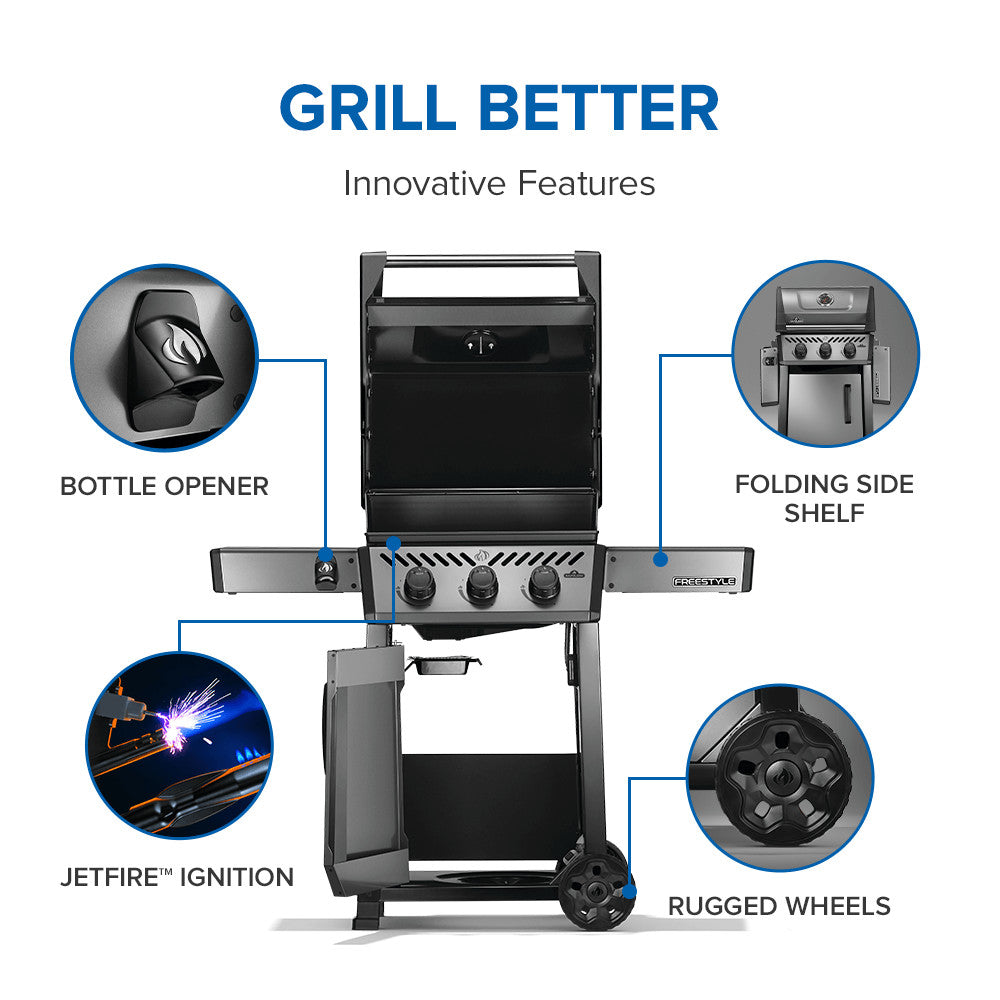 Freestyle™ 365 Propane Gas Grill, Graphite Grey