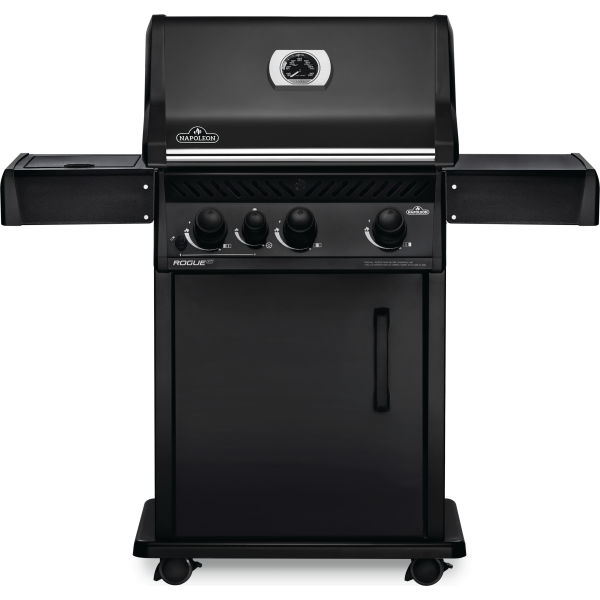 Rogue® XT 425 Propane Gas Grill with Side Burner and bonus smoker box, Matte Black
