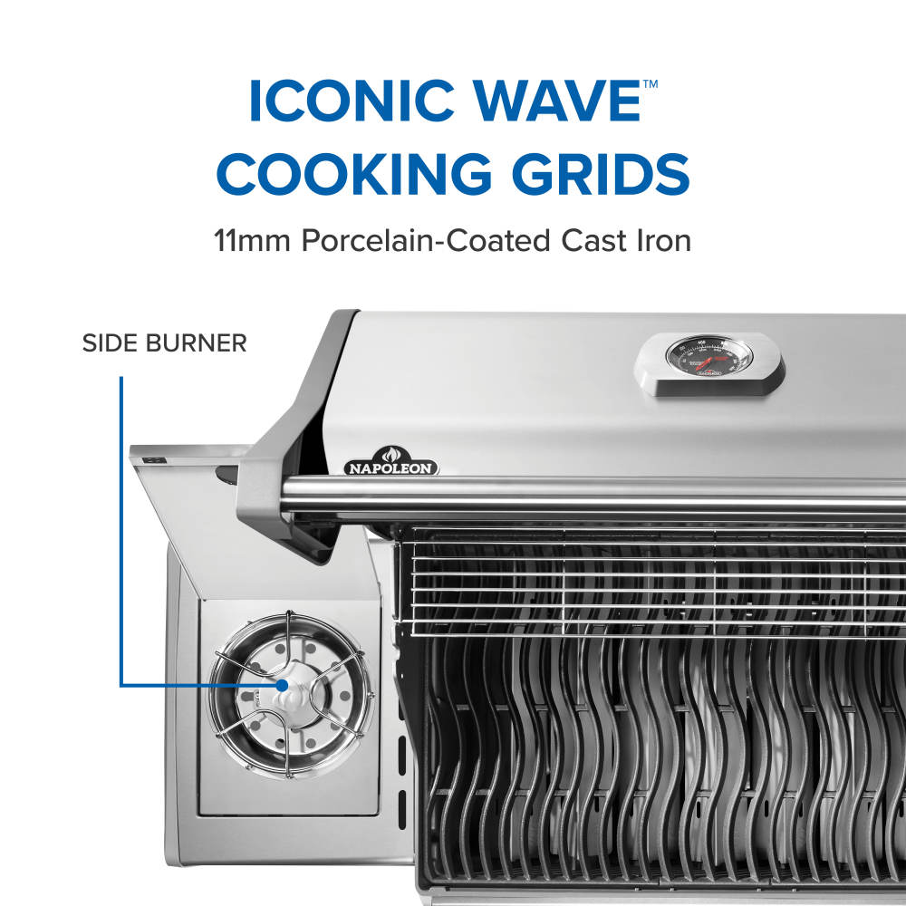 Rogue® 525 Natural Gas Grill with Range Side Burner, Stainless Steel