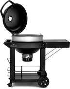 PRO22 Charcoal Kettle Grill, Black with Cart