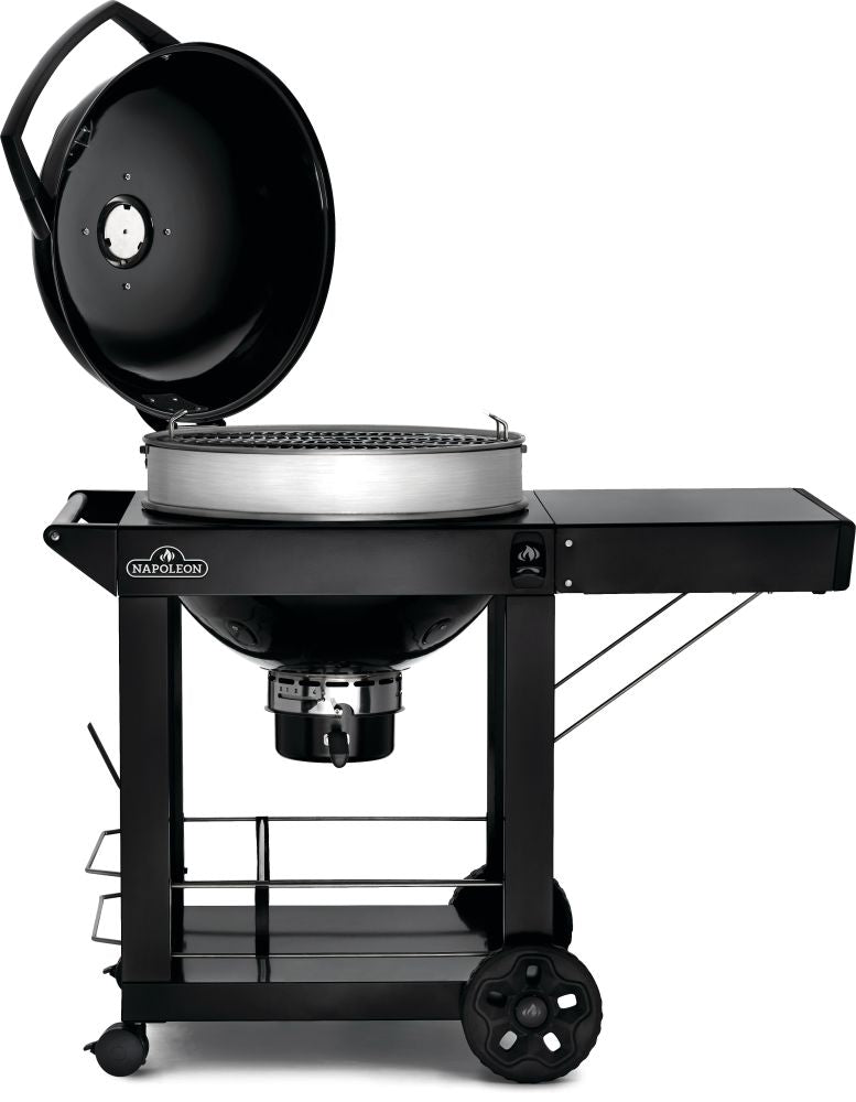 PRO22 Charcoal Kettle Grill, Black with Cart