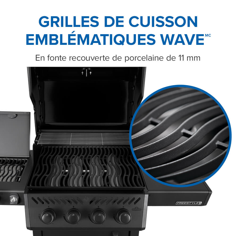 Freestyle™ PRO 425 Propane Gas Grill with Infrared Side Burner, Matte Black